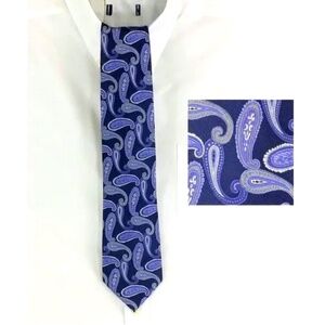 Cape Cod Neckwear Silk Tie Jacquard Paisley Weave 57" L 3.5" W